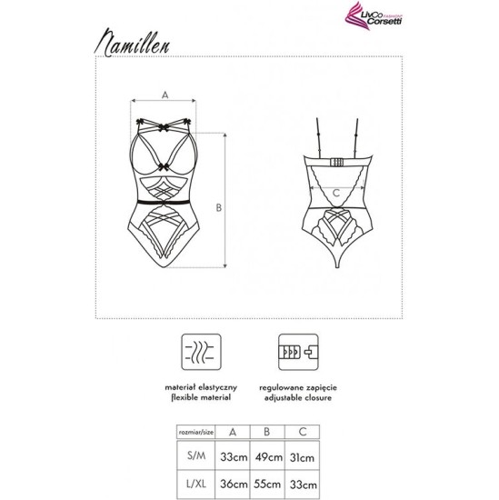 Livco Corsetti Bodies LIVCO CORSETTI FASHION - NAMILLEN LC 90528 BODY BLACK