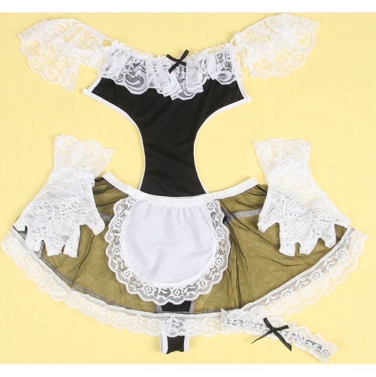 Subblime Costumes SUBBLIME - 954314 SEXY MAID COSTUME BLACK/WHITE L/XL
