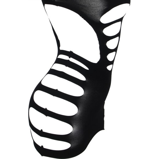 Subblime Dresses SUBBLIME - 952266 LONG SLEEVE ELASTIC FISHNET DRESS BLACK ONE SIZE