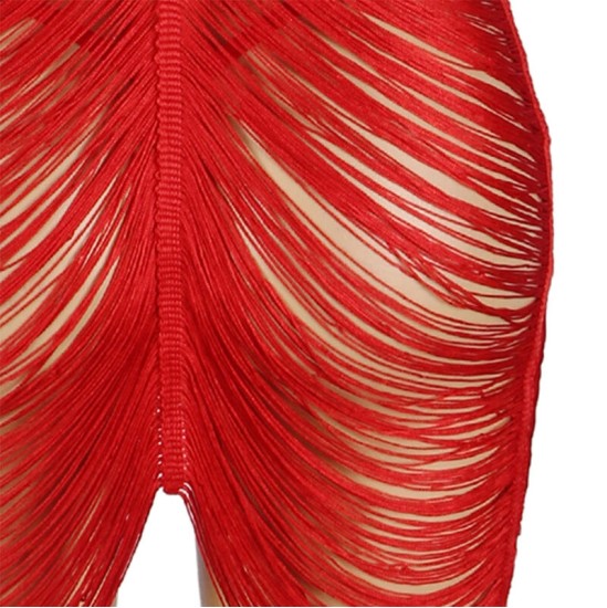 Subblime Sets SUBBLIME - 954253 STRAPPY DRESS + THONG RED L/XL