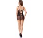 Livco Corsetti Sets LIVCO CORSETTI FASHION - CIELO LC 20211 CHEMISE + THONG BLACK S/M