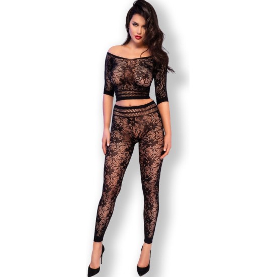 Chilirose Sets CHILIROSE - CR 4661 TOP & LEGGINS BLACK S/M