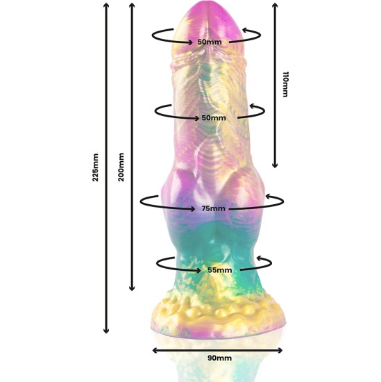 Epic IRIS DILDO WITH RAINBOW TESTICLES OF PLEASURE