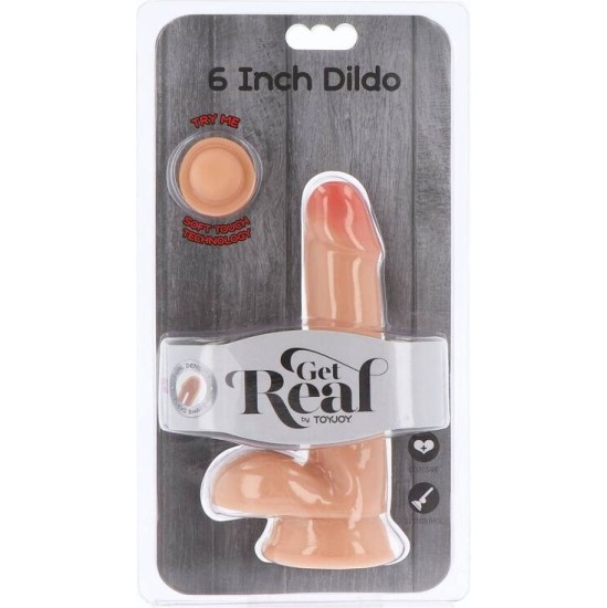 Get Real DUAL DENSITY DILDO 17 CM BALLS SKIN