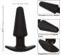Calexotics ROCK BOTTOM TAPERED ANAL PLUG 10 VIBRACIONES SILICONE BLACK