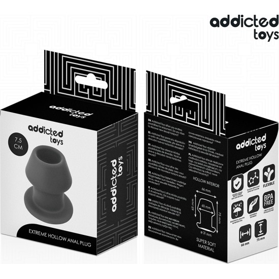 Addicted Toys EXTREME HOLLOW ANAL PLUG SILICONE SIZE S 7.5 CM