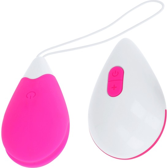 Ohmama Stimulating OHMAMA - TEXTURED VIBRATING EGG 10 MODES PINK AND WHITE