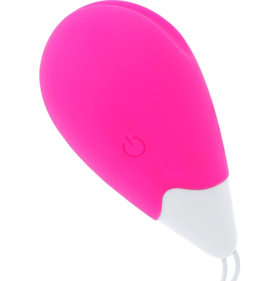 Ohmama Stimulating OHMAMA - TEXTURED VIBRATING EGG 10 MODES PINK AND WHITE