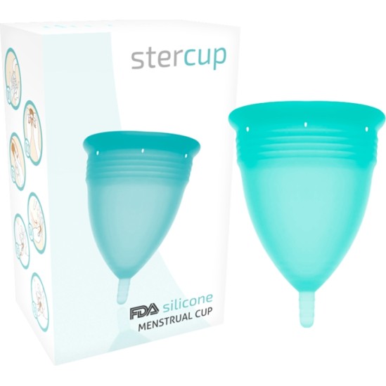 Stercup FDA SILICONE MENSTRUAL CUP AQUAMARINE - SIZE L