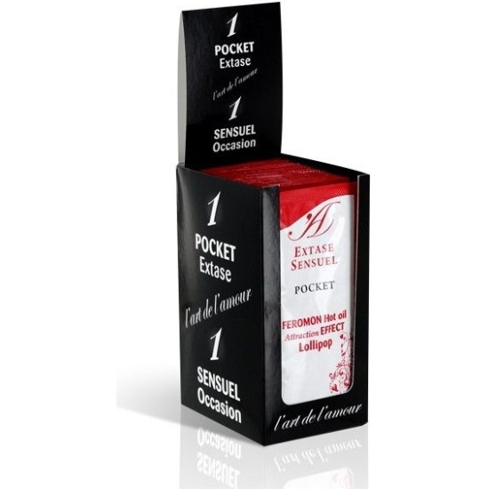 Extase Sensual MASSAGE OIL WITH HEAT EFFECT PHEROMONES LOLLIPOP 10 ML