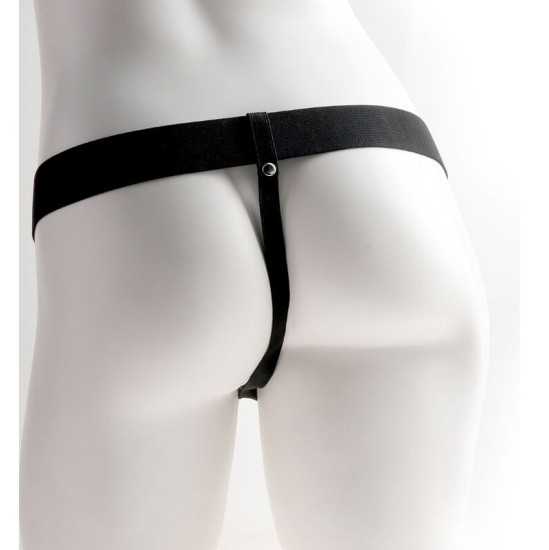 Fetish Fantasy Series ADJUSTABLE HARNESS REALISTIC PENIS WITH BALLS RECHARGEABLE AND VIBRATOR 23 CM