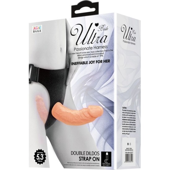 Baile Harness Collection BAILE - ULTRA PASSIONATE DOUBLE DILDOS WITH HARNESS