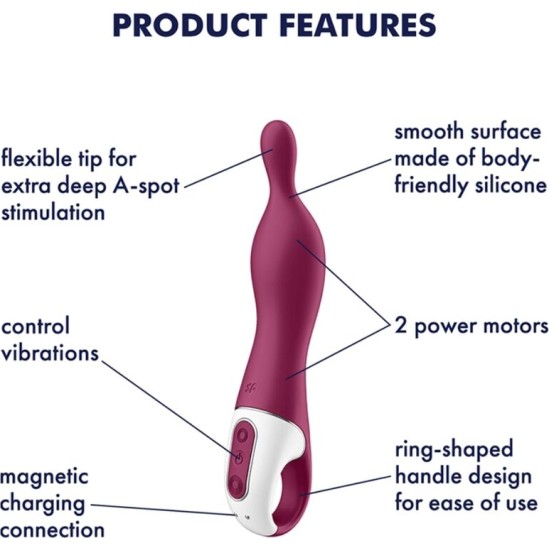 Satisfyer Vibrator SATISFYER - AMAZING 1 ASPOT VIBRATOR BERRY