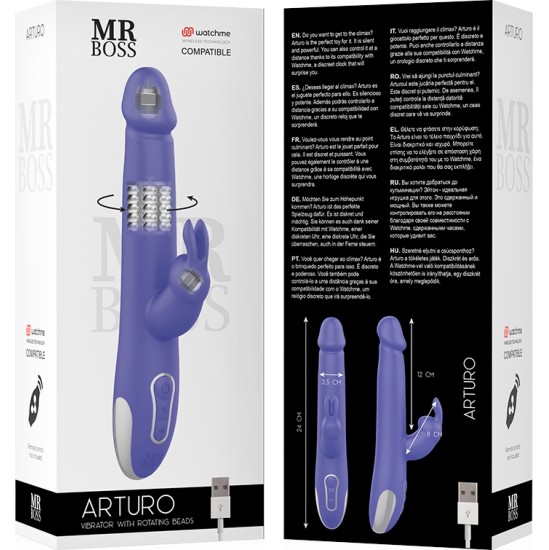 Mr. Boss MR BOSS - ARTURO VIBRATOR & ROTATOR COMPATIBLE WITH WATCHME WIRELESS TECHNOLOGY