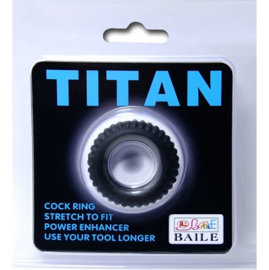 Baile For Him BAILE - TITAN COCKRING BLACK 1.9 CM