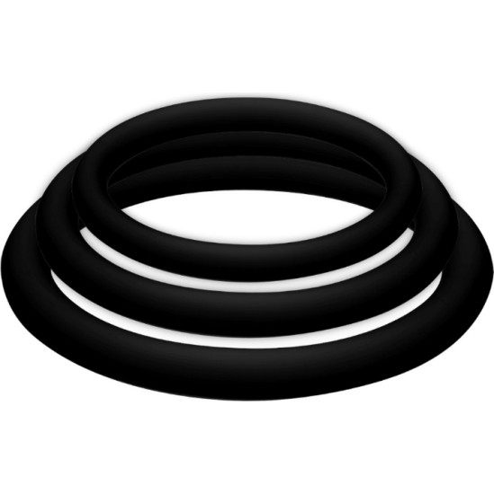 Joydivision Potenzduo PLUS 3 BLACK RINGS SET - S, M, L