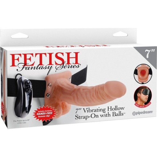 Fetish Fantasy Series ADJUSTABLE HARNESS REMOTE CONTROL REALISTIC PENIS WITH TESTICLES 17.8 CM