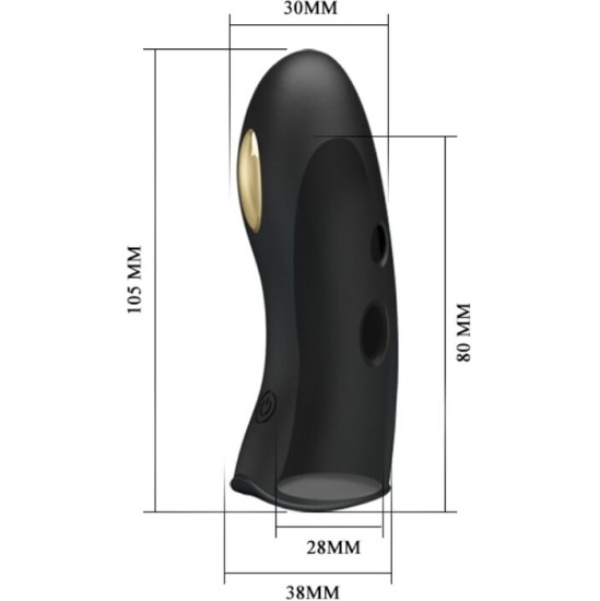 Pretty Love Male PRETTY LOVE - MARICO BLACK ELECTRO-STIMULATOR FINGER COVER