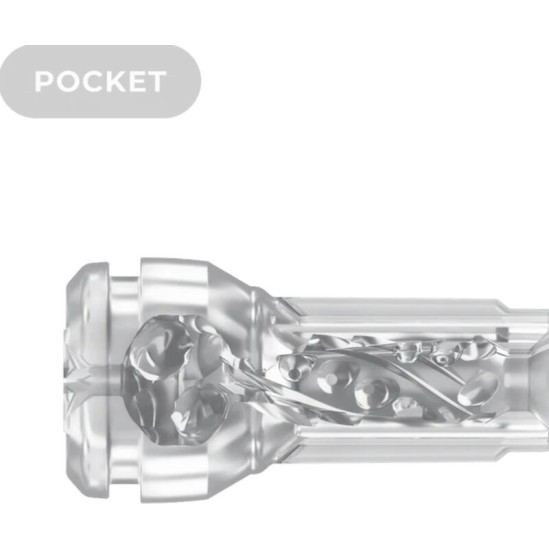 Kiiroo FEEL POCKET STROKER CRYSTAL BY TRANSPARENT