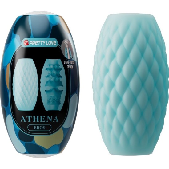 Pretty Love ATHENA EROS SILICONE MALE MASTURBATOR SKY BLUE