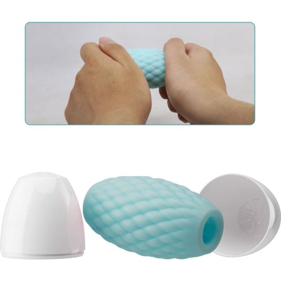 Pretty Love ATHENA EROS SILICONE MALE MASTURBATOR SKY BLUE