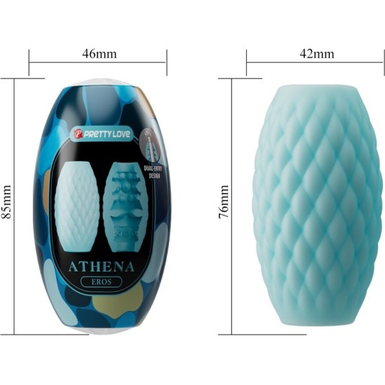 Pretty Love ATHENA EROS SILICONE MALE MASTURBATOR SKY BLUE