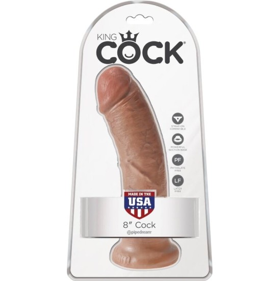 King Cock REALISTIC PENIS 19.5 CM CARAMEL