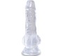 King Cock CLEAR REALISTIC PENIS WITH BALLS 10.1 CM TRANSPARENT
