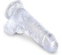 King Cock CLEAR REALISTIC PENIS WITH BALLS 10.1 CM TRANSPARENT