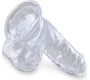 King Cock CLEAR REALISTIC PENIS WITH BALLS 10.1 CM TRANSPARENT