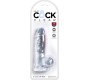 King Cock CLEAR REALISTIC PENIS WITH BALLS 10.1 CM TRANSPARENT