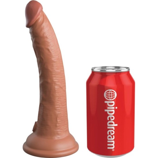 King Cock ELITE REALISTIC SILICONE DILDO 17.8 CM CARAMEL