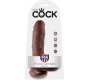 King Cock 8" COCK BROWN WITH BALLS 20.3 CM