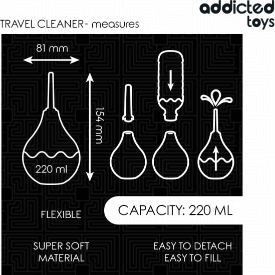 Addicted Toys TRAVEL ANAL CLEANER SIZE L 220 ML