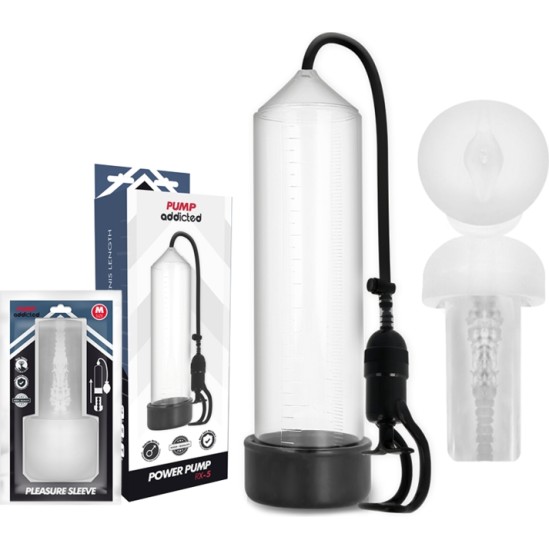 Pump Addicted RX5 TRANSPARENT WITH MASTURBATOR