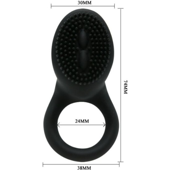 Pretty Love Male PRETTY LOVE - COBRA VIBRATOR RING BLACK