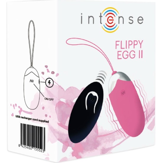 Intense Couples Toys INTENSE - FLIPPY II VIBRATING EGG WITH REMOTE CONTROL PINK