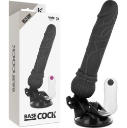 Basecock REALISTIC VIBRATOR REMOTE CONTROL BLACK 19.5 CM -O- 4 CM