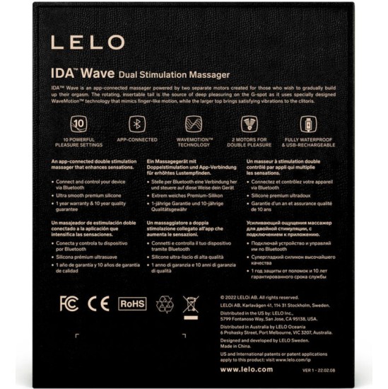 Lelo IDA WAVE CORAL COUPLES MASSAGER