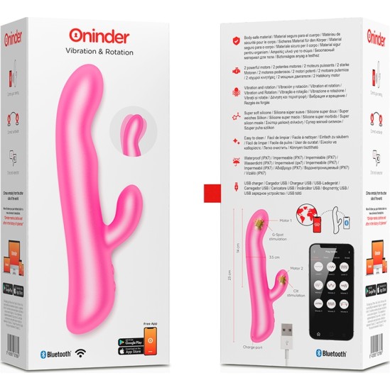Oninder OSLO VIBRATION & ROTATION PINK - FREE APP