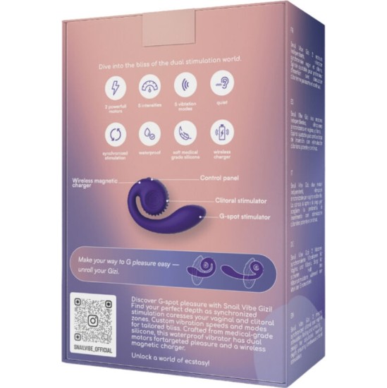 Snail Vibe GIZI DUAL STIMULATOR PURPLE