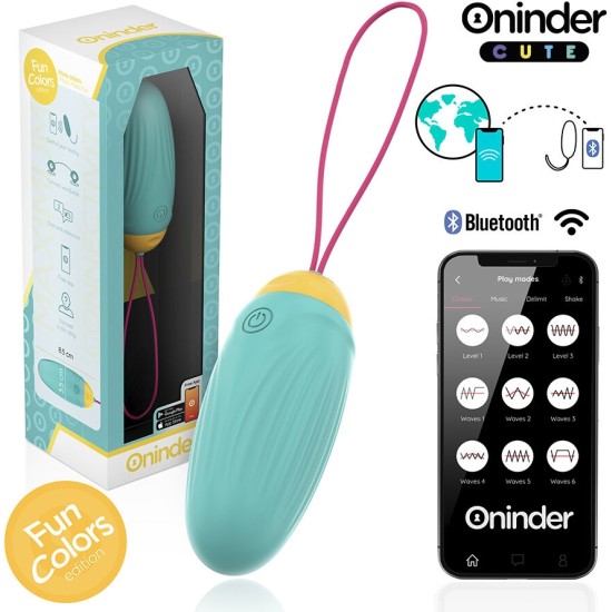 Oninder Cute LOVE PLEASURE VIBRO-ROTATING SILICONE GEM EGG - FREE WORLDWIDE APP