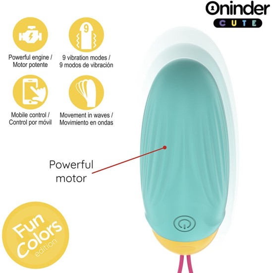 Oninder Cute LOVE PLEASURE VIBRO-ROTATING SILICONE GEM EGG - FREE WORLDWIDE APP