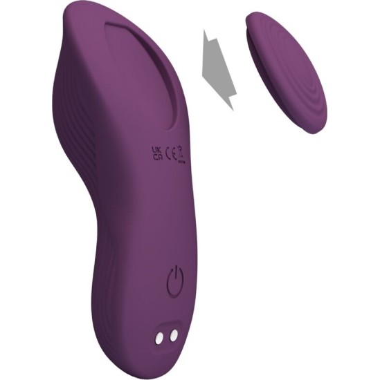 Pretty Love MANE LAY ON CLITORIS MASSAGER 10 VIBRATIONS REMOTE CONTROL PURPLE