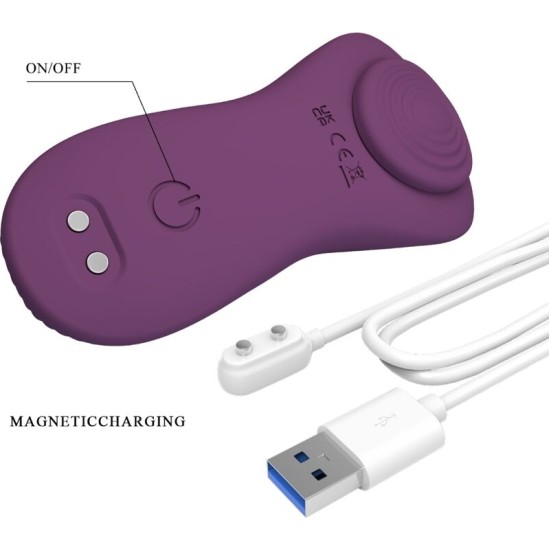 Pretty Love MANE LAY ON CLITORIS MASSAGER 10 VIBRATIONS REMOTE CONTROL PURPLE