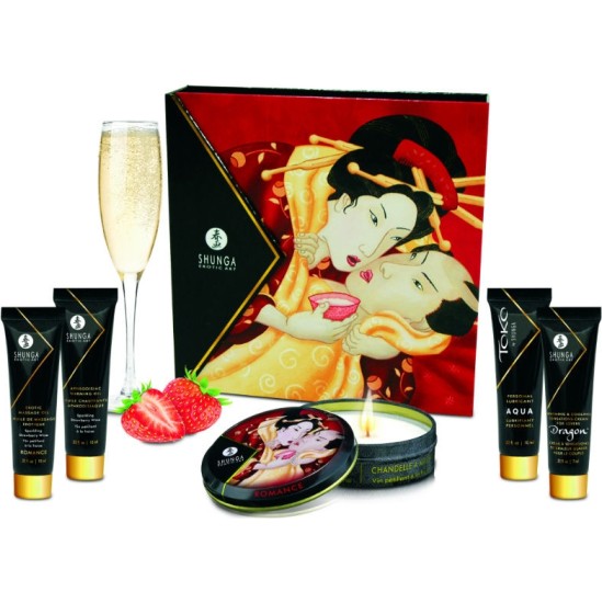 Shunga Kits SHUNGA - SECRET GEISHA STRAWBERRIES AND CAVA KIT