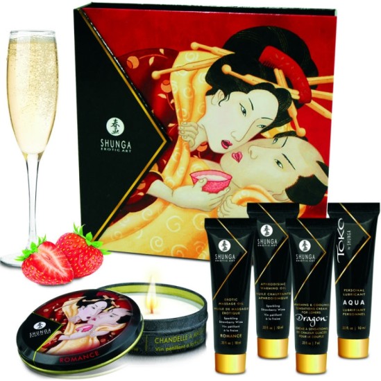 Shunga Kits SHUNGA - SECRET GEISHA STRAWBERRIES AND CAVA KIT