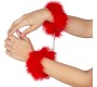 Secretplay 100% Fetish SECRETPLAY - RED MARABOU HANDCUFFS