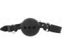 Kink Collar & Gag KINK - FULL SILICONE GAG 55 x 2 CM WITH 4.5 CM BALL SIZE M BLACK ADJUSTABLE 35-51 CM