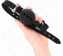 Kink Collar & Gag KINK - FULL SILICONE GAG 55 x 2 CM WITH 4.5 CM BALL SIZE M BLACK ADJUSTABLE 35-51 CM